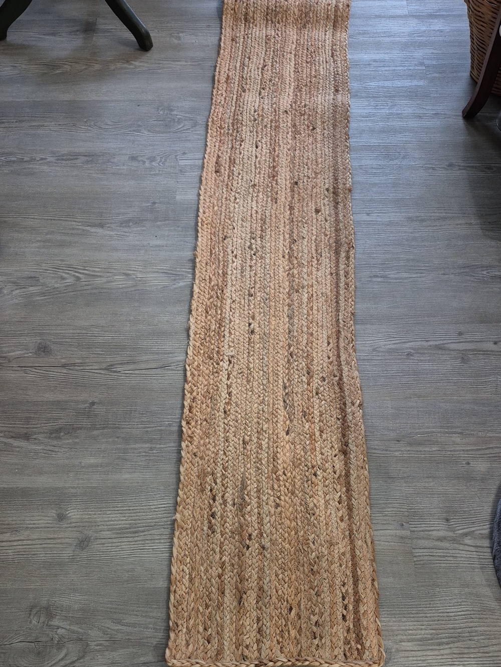 Hearth & Hand Handwoven Natural Jute Table Runner - Neutral Tan. 14x72